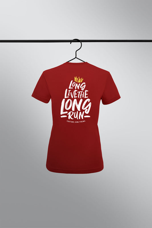 Long Live The Long Run T-Shirt - Red White - Womens