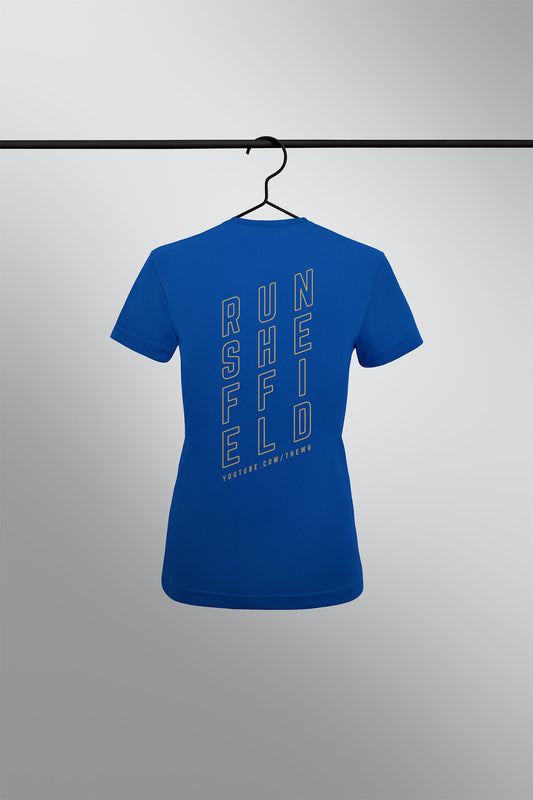 Run Sheffield T-Shirt - Royal Blue Gold - Womens